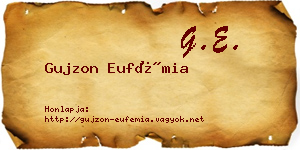Gujzon Eufémia névjegykártya